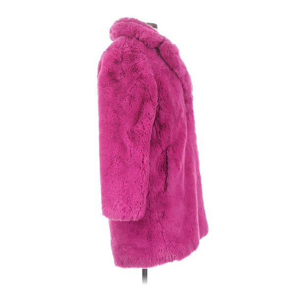 💥SHOWSTOPPER!💥APPARIS CHUNKY PLUCHE FUF OVERSIZED COAT IN MAGENTA PINK - Picture 10 of 14